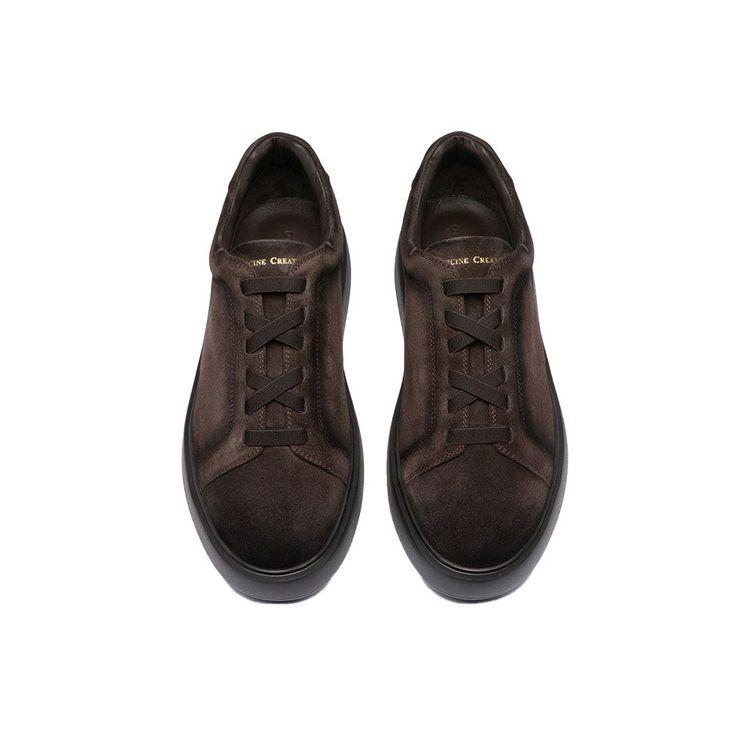 OFFICINE CREATIVE Slouch 001 braon muške patike od antilopa