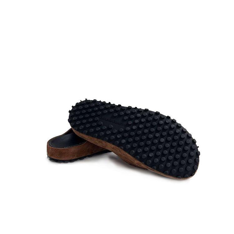 OFFICINE CREATIVE braon ženske papuče od antilopa