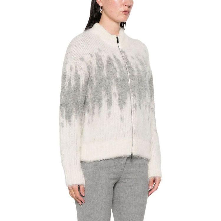 PESERICO mliječno-bijeli ženski džemper sa rajsferšlusom