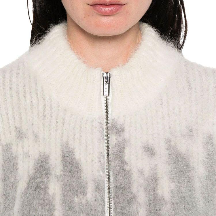 PESERICO mliječno-bijeli ženski džemper sa rajsferšlusom