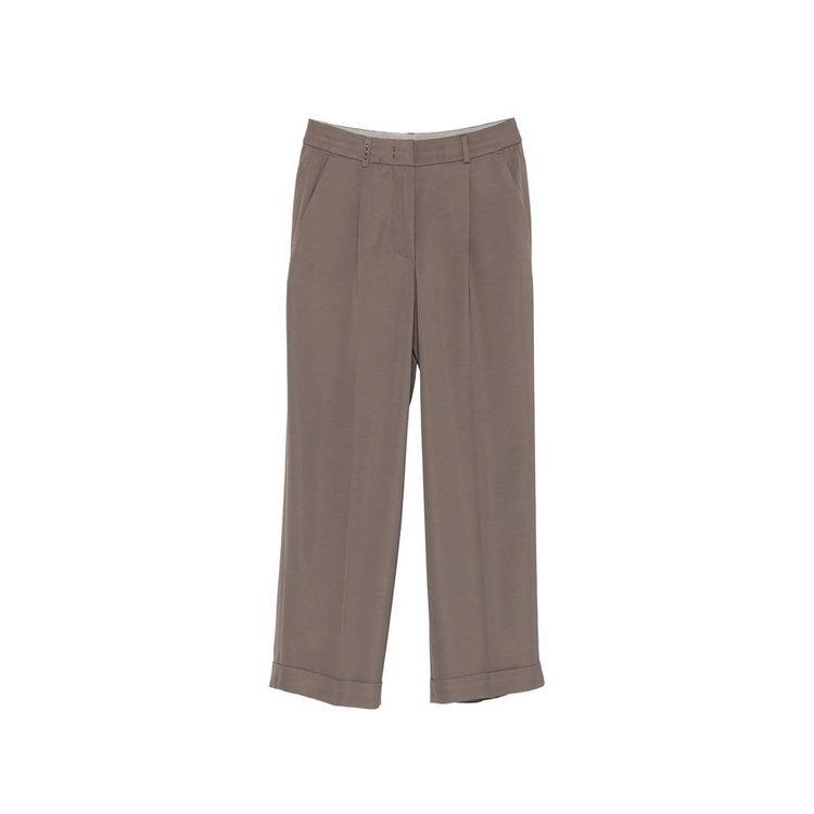 PESERICO braon ženske lanene pantalone