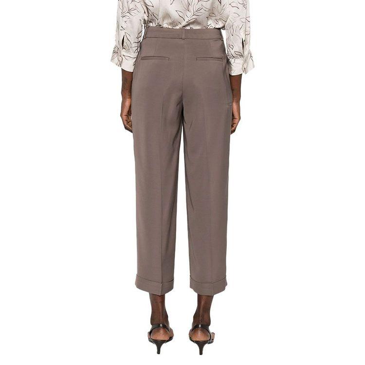 PESERICO braon ženske lanene pantalone