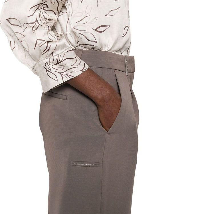 PESERICO braon ženske lanene pantalone