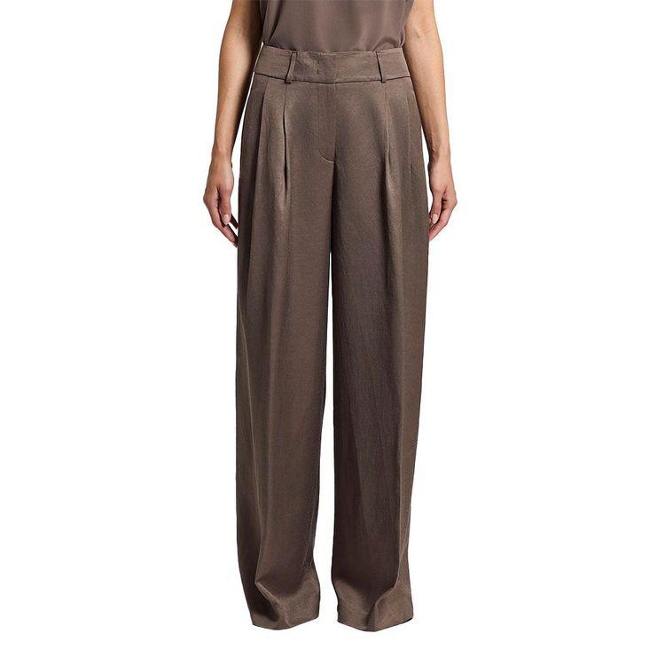 PESERICO braon ženske široke pantalone