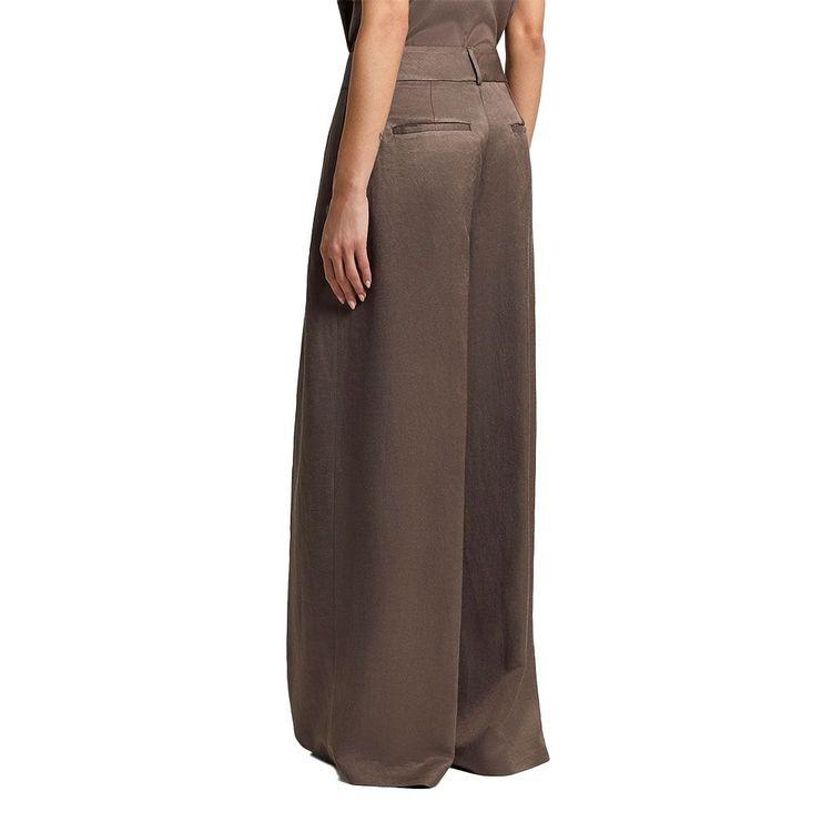 PESERICO braon ženske široke pantalone
