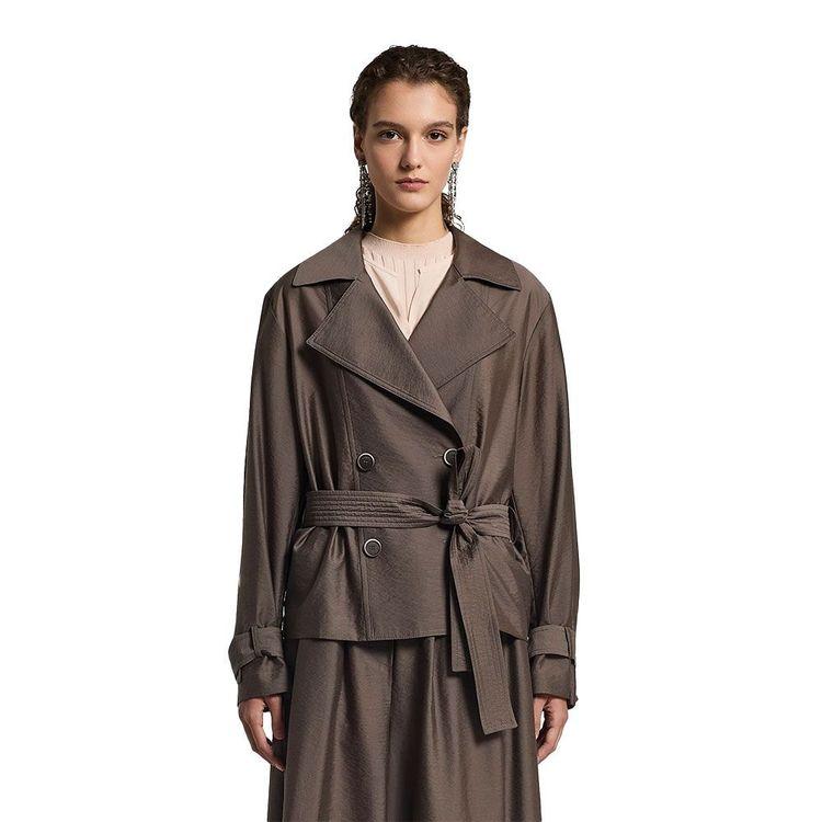 PESERICO braon ženska jakna sa pojasem