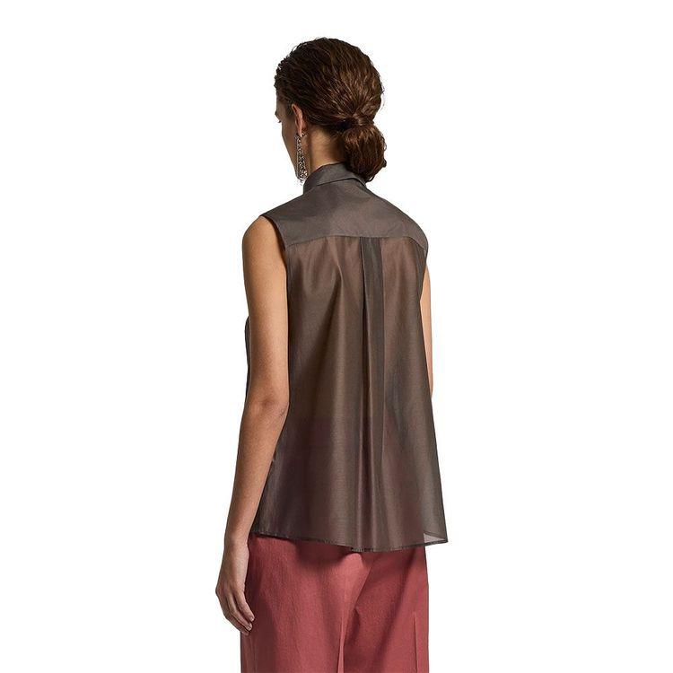 PESERICO braon ženska bluza sa karnerima