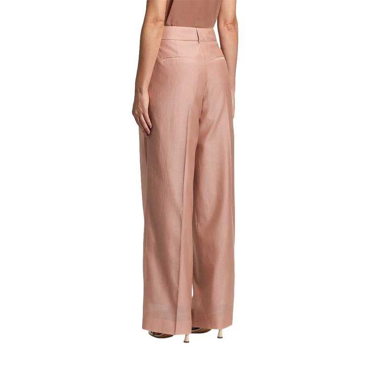 PESERICO tamno roze ženske široke pantalone sa faltama