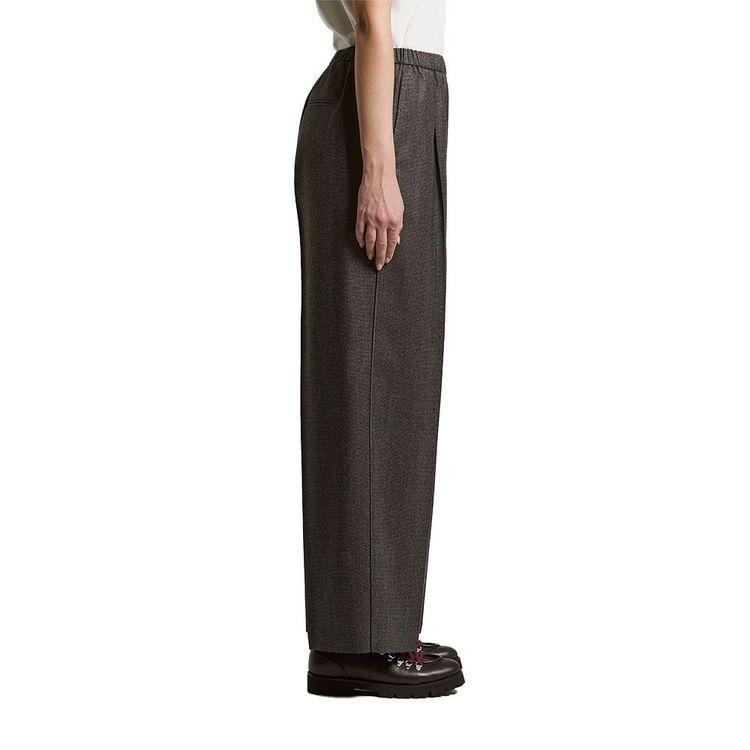 PESERICO braon ženske Palaco pantalone od vunenog flanela sa lureksom