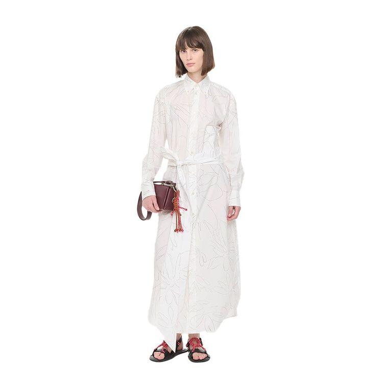 PLAN C bijela haljina sa cvjetnim printom