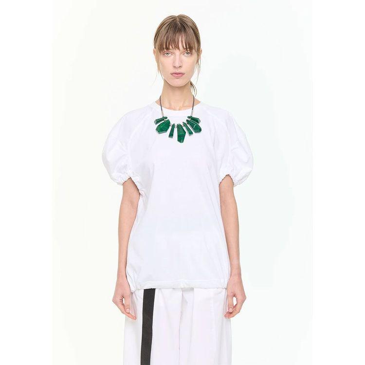 PLAN C bijela ženska majica sa puf rukavima