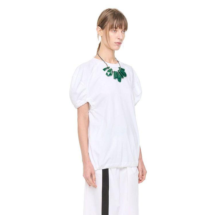 PLAN C bijela ženska majica sa puf rukavima