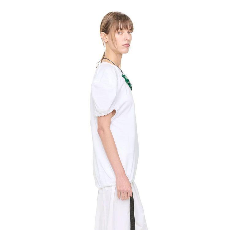 PLAN C bijela ženska majica sa puf rukavima