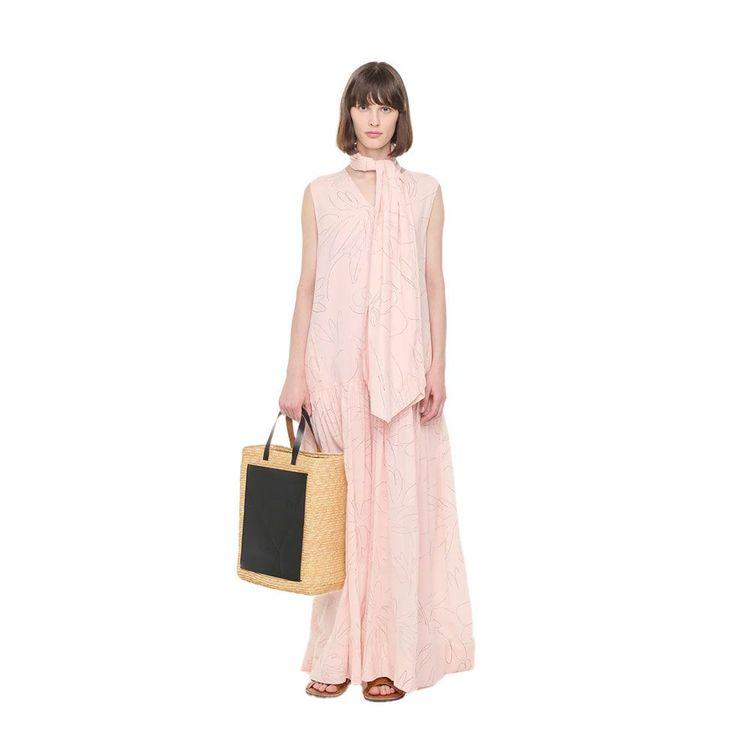 PLAN C roza haljina sa cvjetnim printom