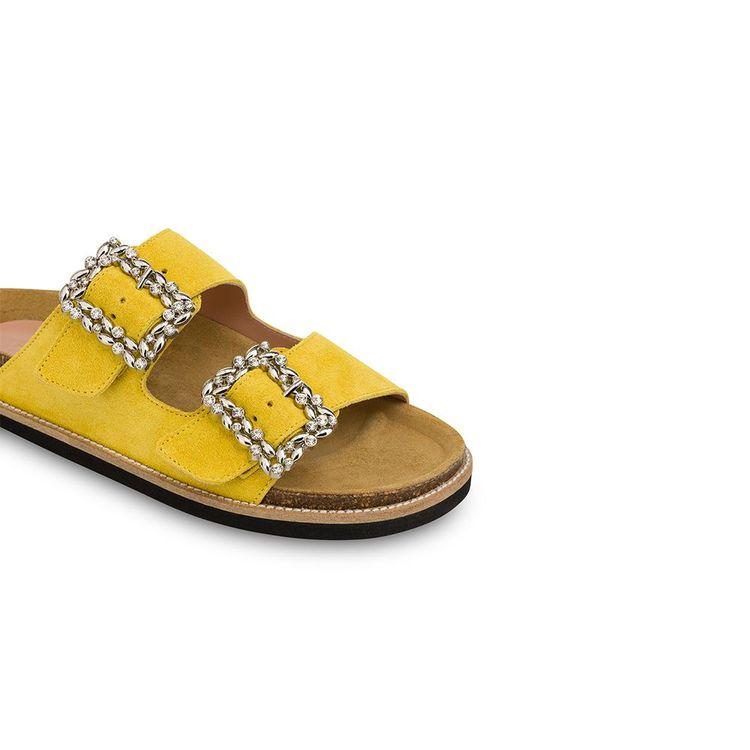 POLLINI žute ravne ženske papuče