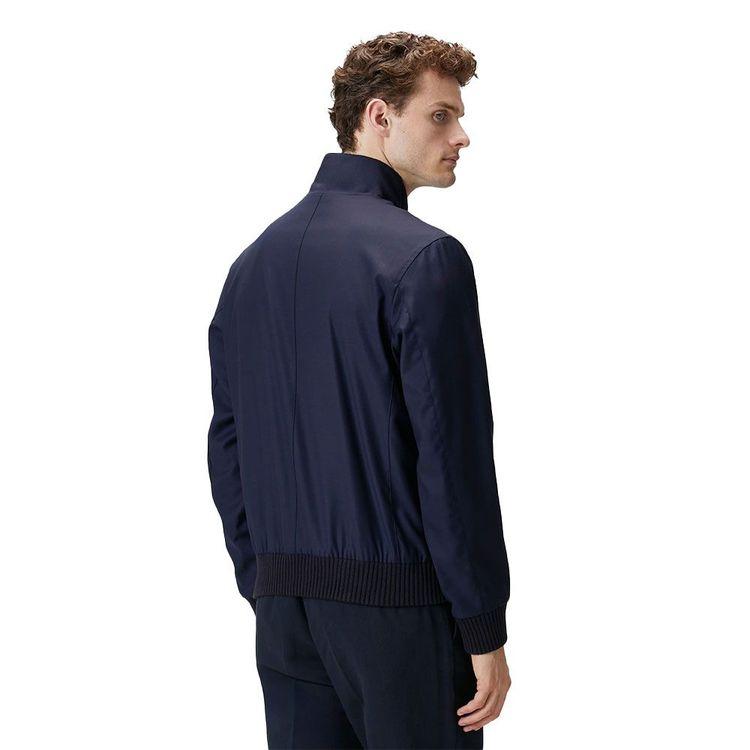 PAL ZILERI teget muška jakna sa pletenim ranflama