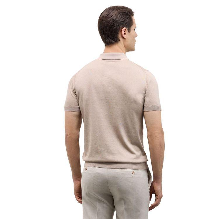 PAL ZILERI svijetlo braon končana polo muška majica