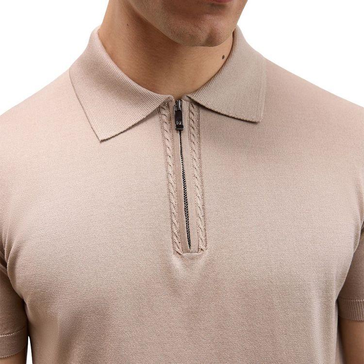 PAL ZILERI svijetlo braon končana polo muška majica