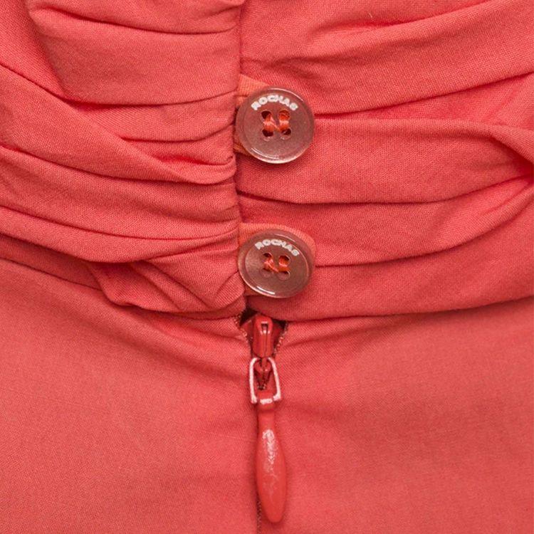 ROCHAS koral crvena midi haljina