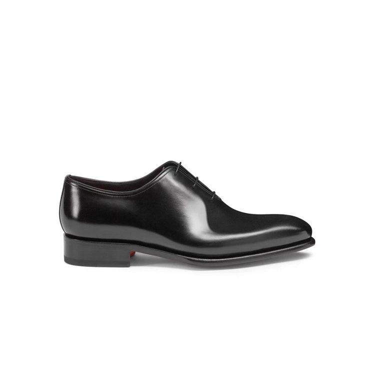 SANTONI crne muške oxford kožne cipele