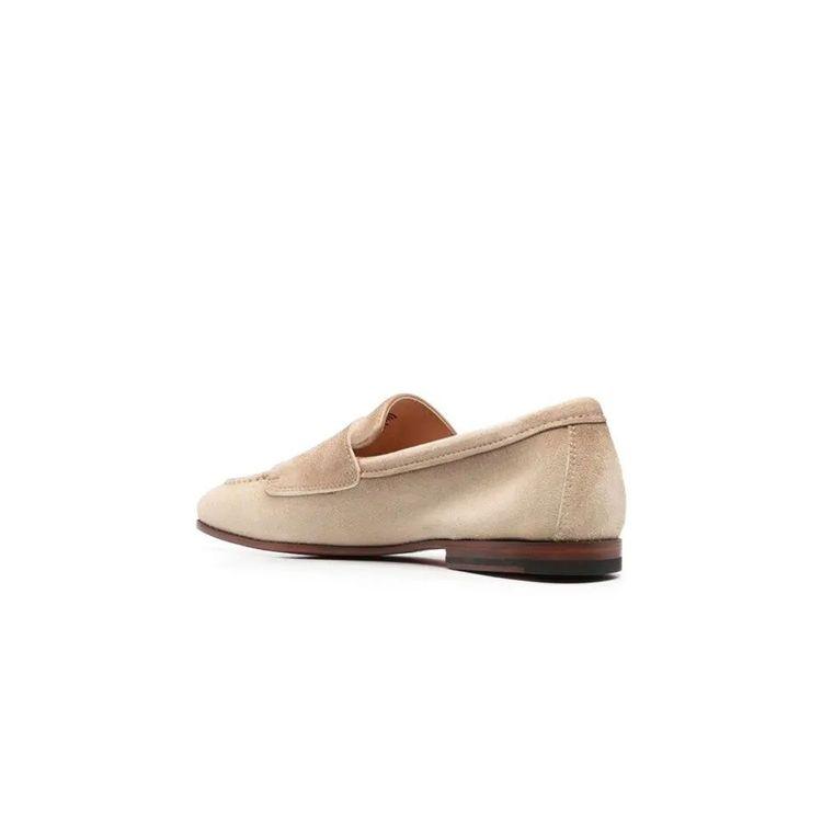 SANTONI bež muške cipele od antilopa sa dvije kopče