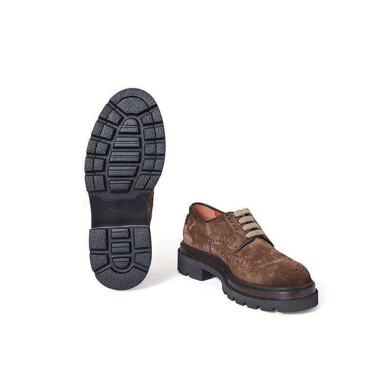 SANTONI braon muške zumbane cipele od velura