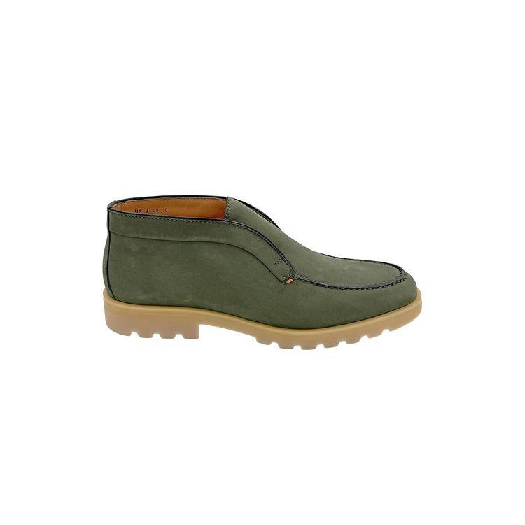 SANTONI Desert Boot zelene muške cipele od antilopa