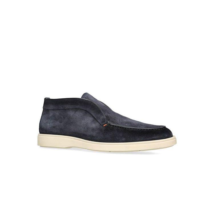 SANTONI teget muške cipele od brušene kože