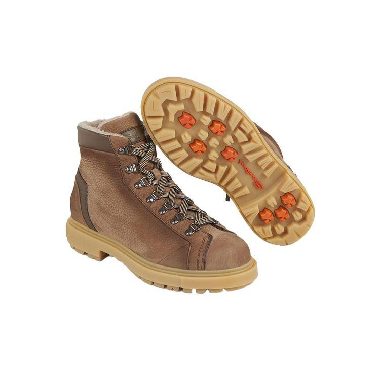 SANTONI svijetlo braon muške cipele od nabuk kože