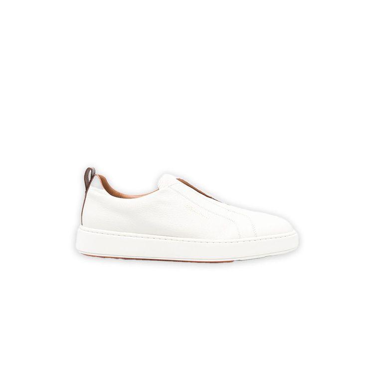 SANTONI Slip-On bijele muške patike
