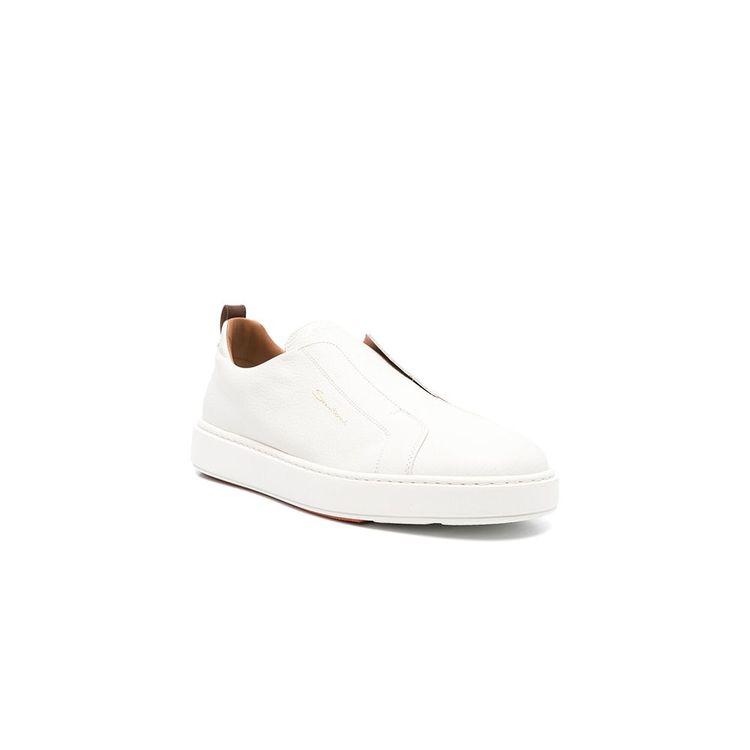 SANTONI Slip-On bijele muške patike