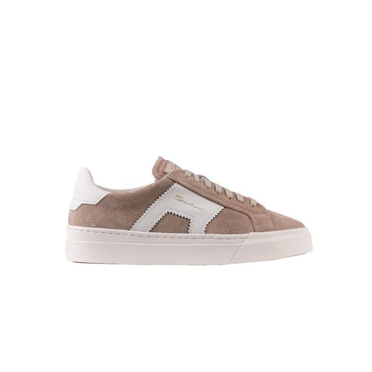 SANTONI tamno bež muške double buckle patike