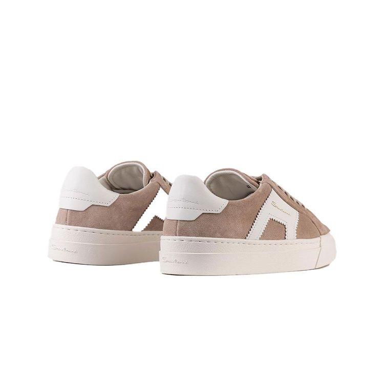 SANTONI tamno bež muške double buckle patike
