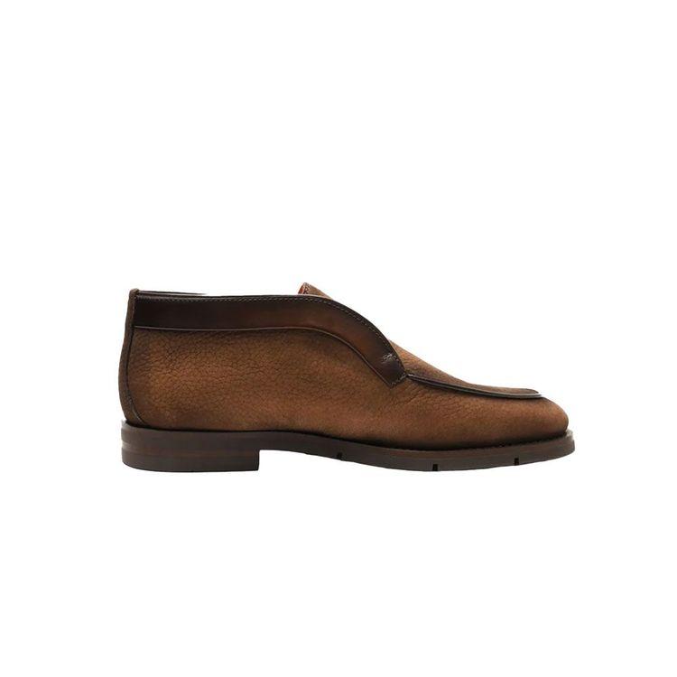 SANTONI Desert Boot braon muške cipele od nabuk kože