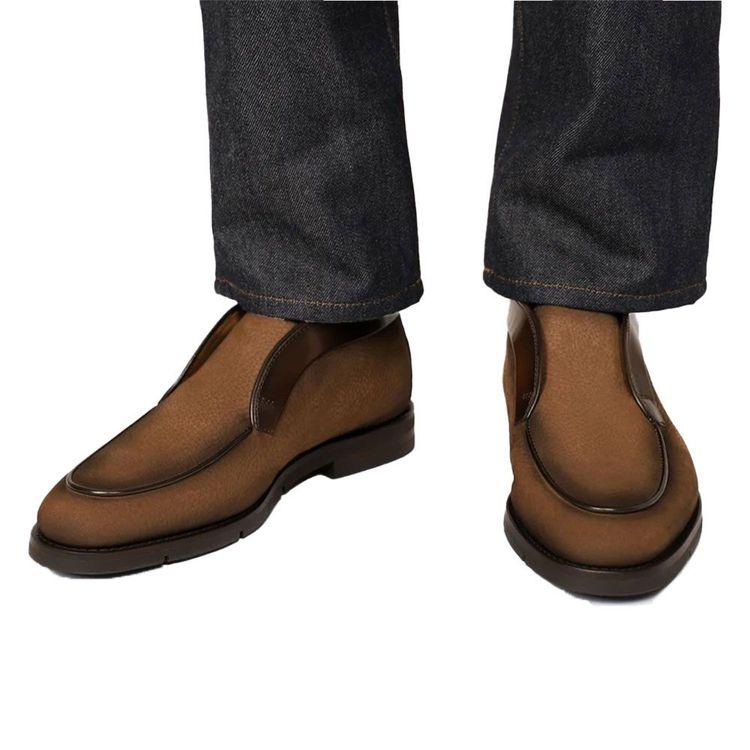 SANTONI Desert Boot braon muške cipele od nabuk kože