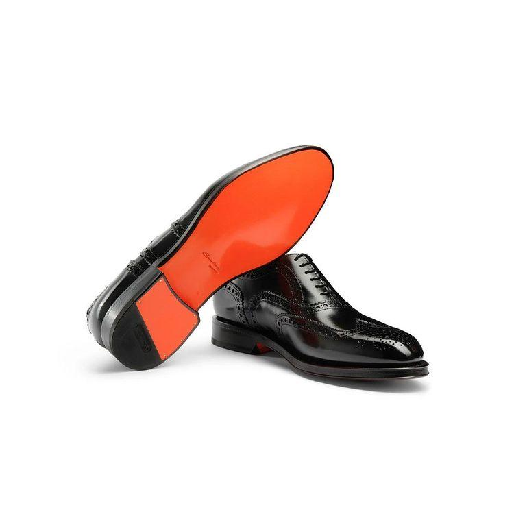 SANTONI crne muške Oxford cipele