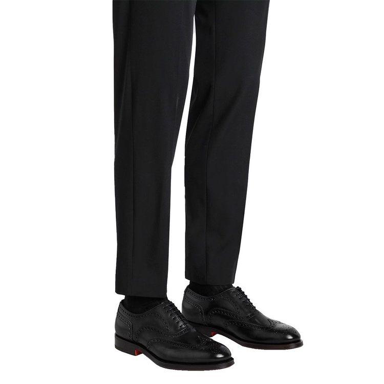 SANTONI crne muške Oxford cipele