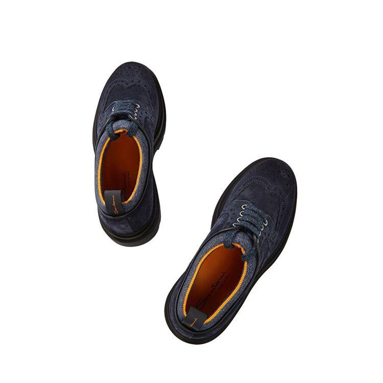 SANTONI indigo plave muške cipele