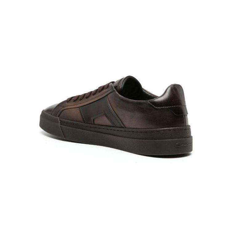 SANTONI tamno braon Double buckle muške nijansirane patike