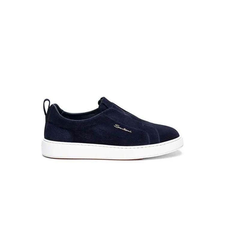 SANTONI Slip-on teget muške patike bijeli đon