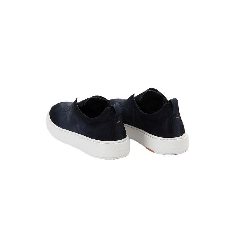 SANTONI Slip-On teget muške patike od prevrnute kože