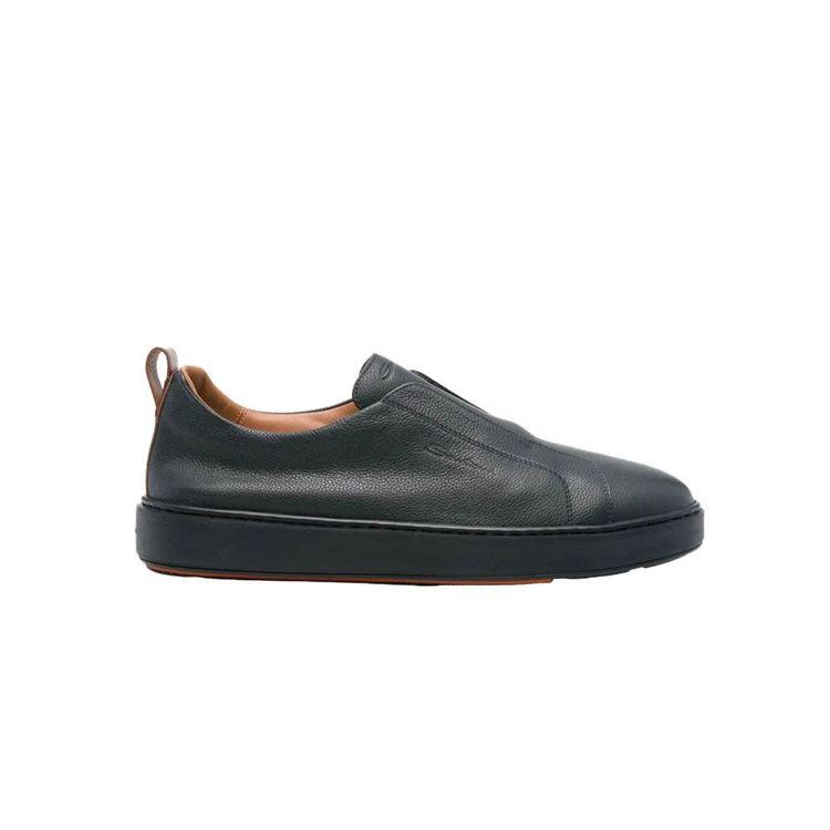 SANTONI teget muške slip-on patike od rađene kože