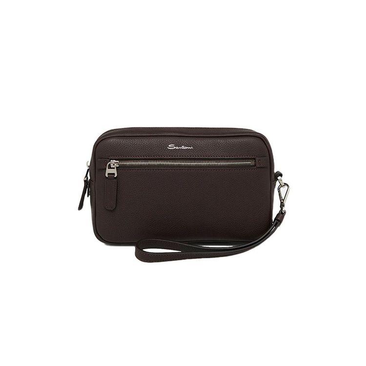 SANTONI tamno braon muška torba