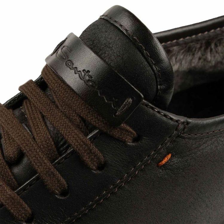 SANTONI tamno braon muške patike sa postavljenim krznom