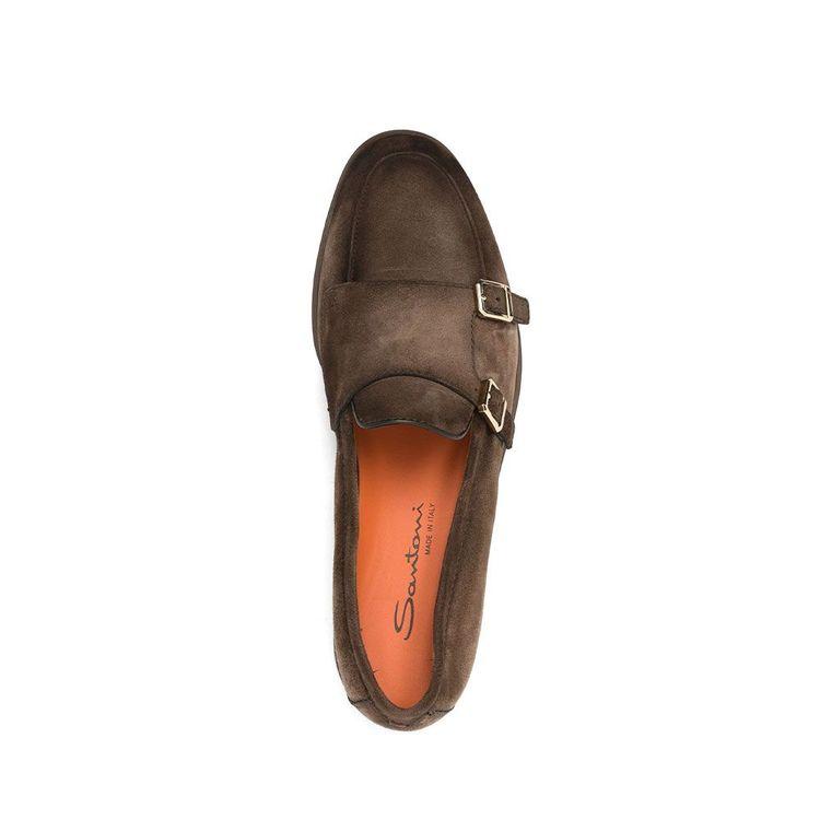 SANTONI braon muške cipele sa dvije kopče