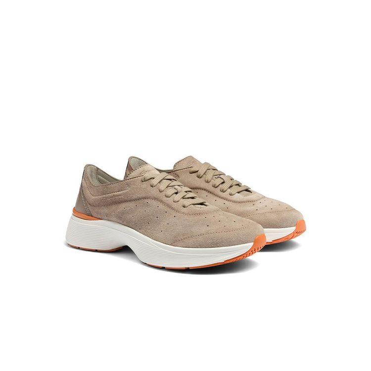 SANTONI bež muške Easy Bounce patike od antilopa i kože