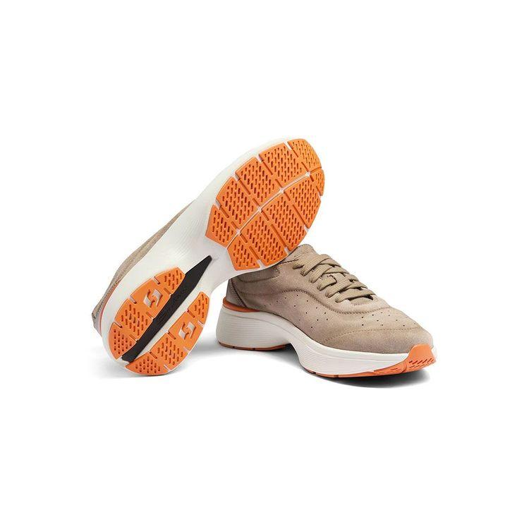 SANTONI bež muške Easy Bounce patike od antilopa i kože