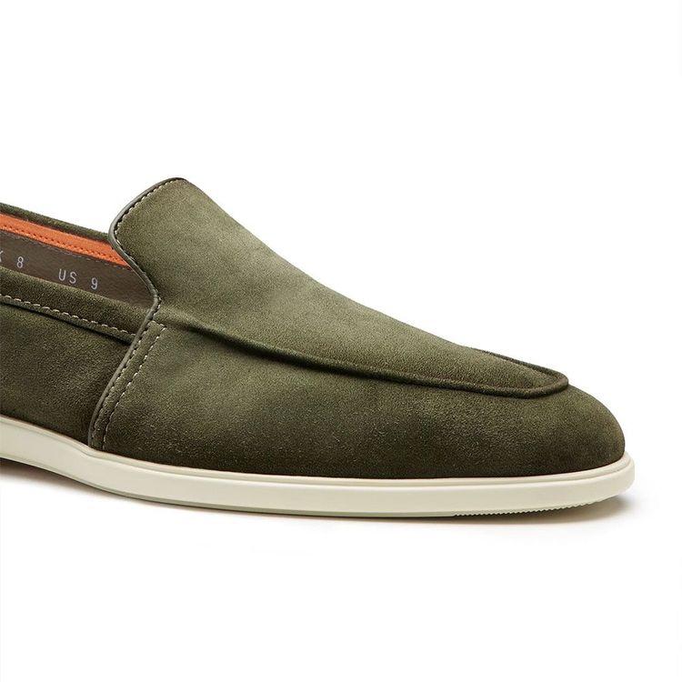 SANTONI zelene muške cipele od antilopa