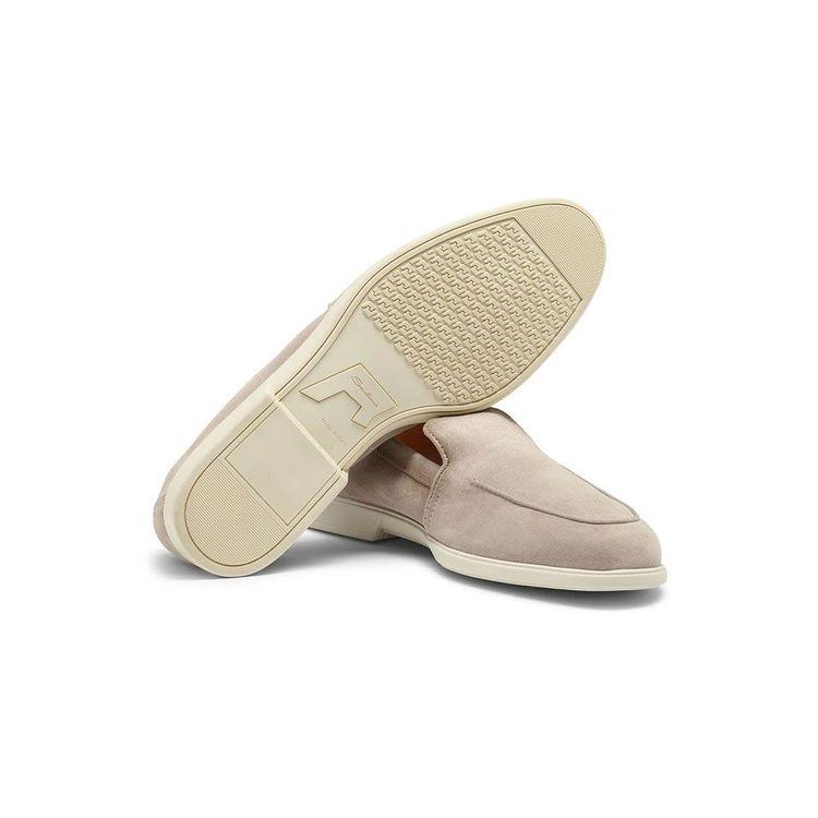 SANTONI bež muške cipele od antilopa