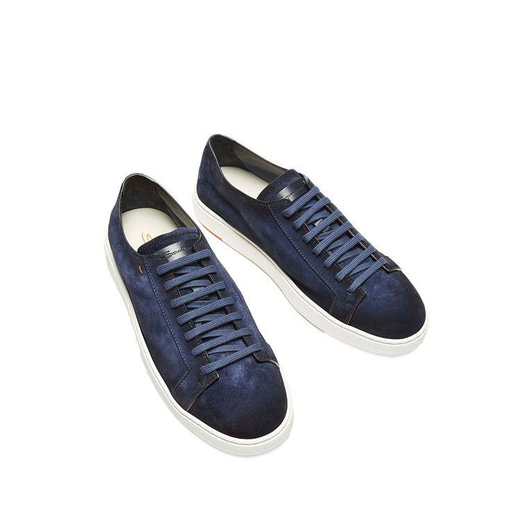 SANTONI teget muške patike od antilopa